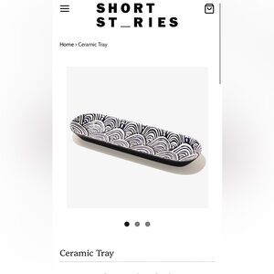 Short Stories navy and White Pattern Tray